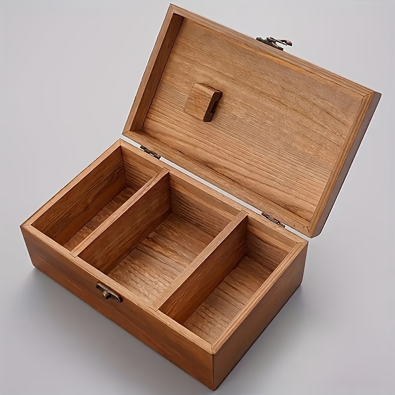 Custom Retro Pine Wood Storage Box for Personal Items